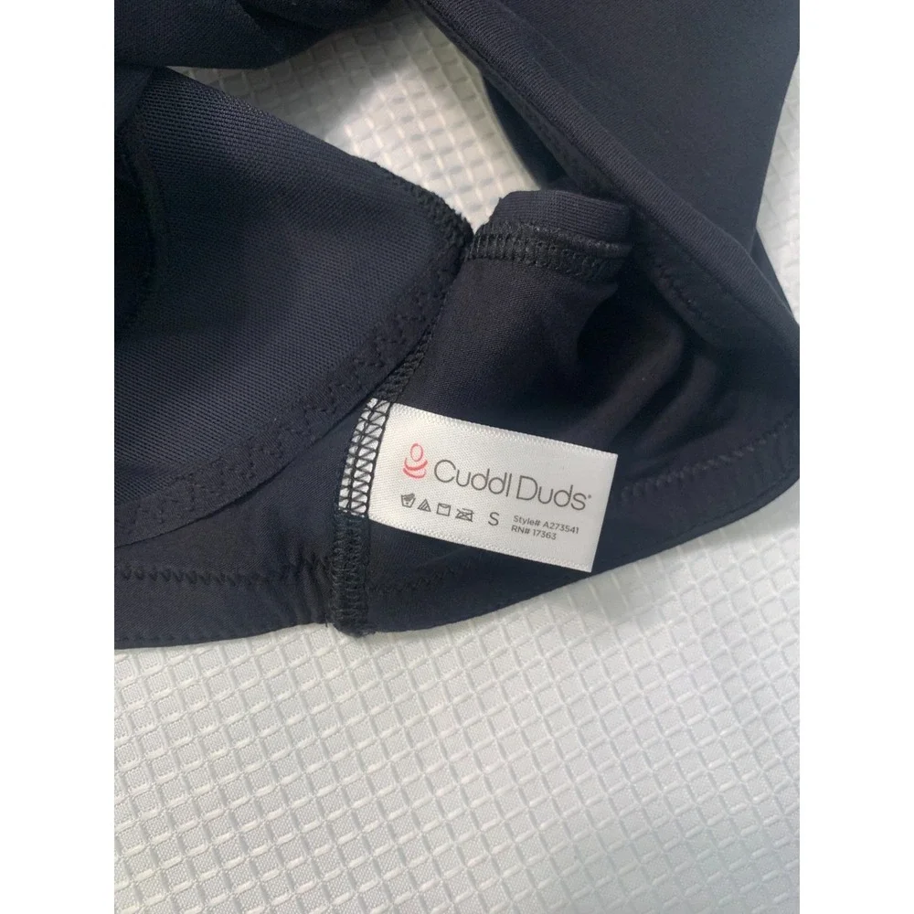 (E-141)Cuddl Duds Seamless Sports Bra Black Racerback Stretch Comfort QVC Size S